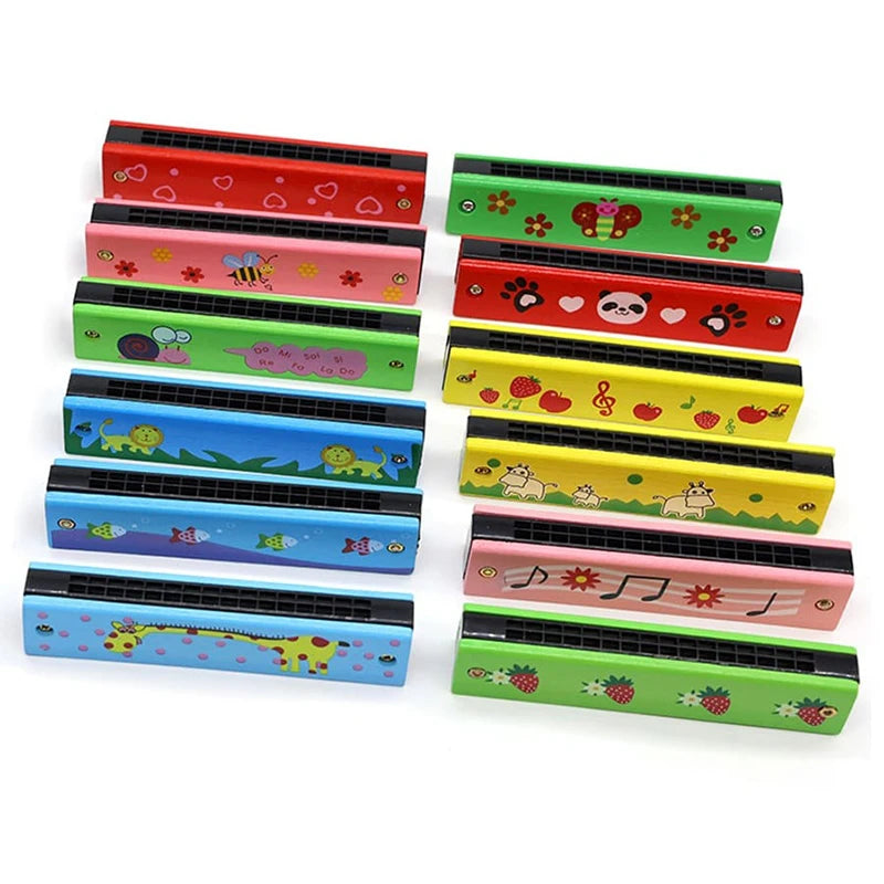 Kids Wooden Harmonica Toy – Beginner Musical Instrument for Early Learning Music Education