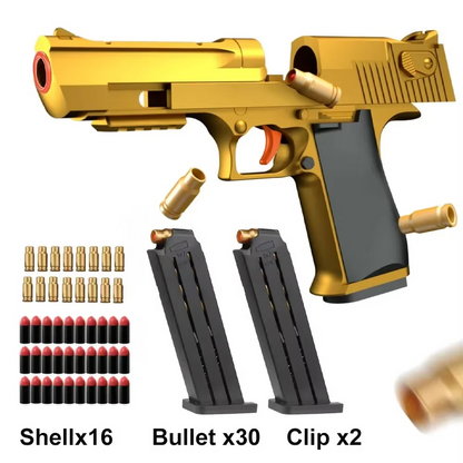 Shell Ejection Foam Dart Blaster Toy – Soft Foam Bullet Pistol for Kids Outdoor Target Games