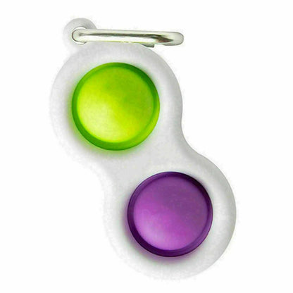 Simple Dimple Fidget Keyring Toy – Silent Sensory Pop Keychain for Kids & Adults