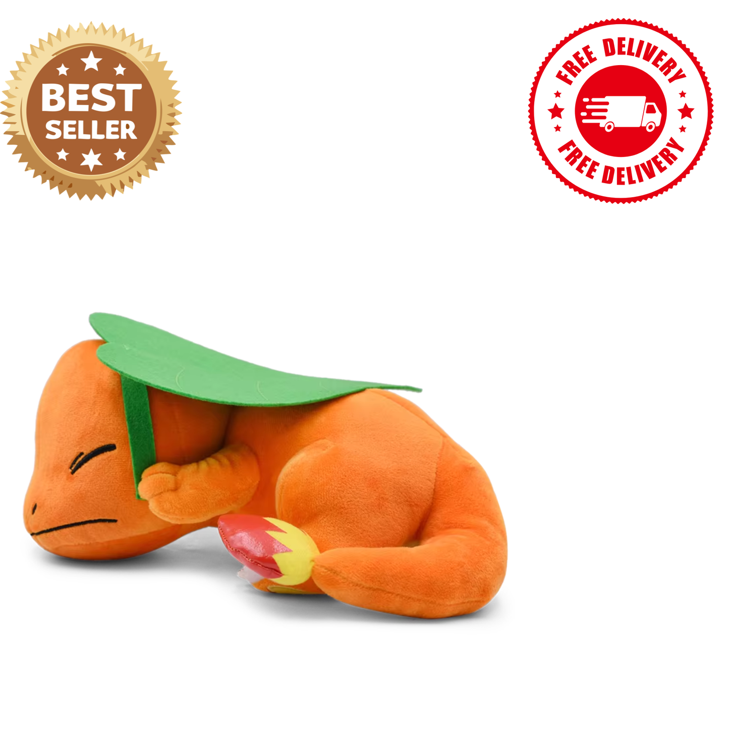 Sleeping Fire Lizard Plush Toy 11 Inch | Soft Cute Character Stuffed Animal | Cuddly Plush Gift for Kids