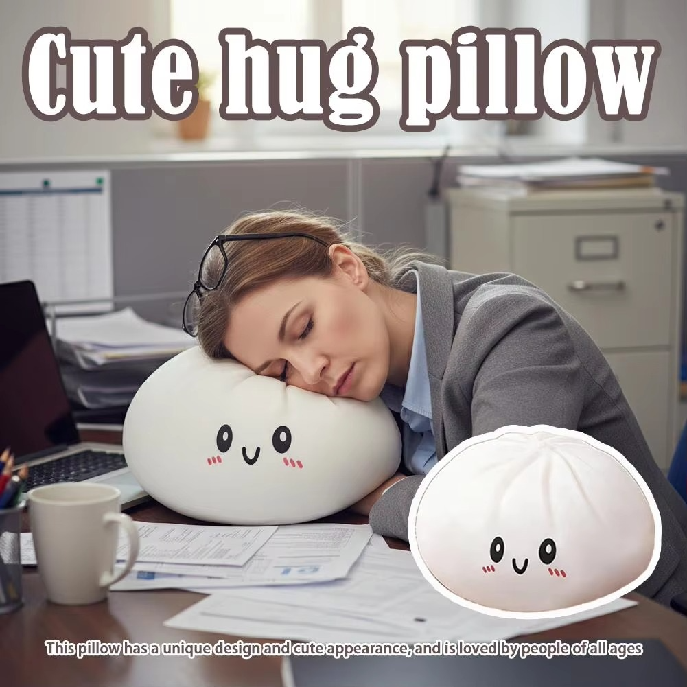 25cm Big Size Steamed Stuffed Bun Squishy Toy Kawaii Dumpling Squeeze Sensory Fidget Toy Soft Slow Rising Stress Relief for Kids