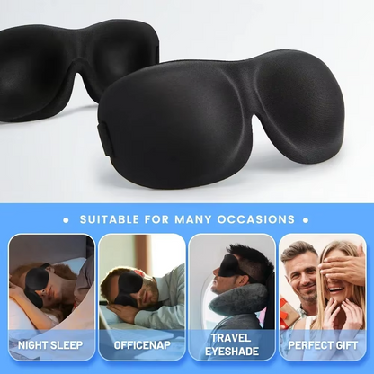 3D Memory Foam Sleep Mask | Soft Light-Blocking Eye Mask for Sleeping, Travel & Relaxation