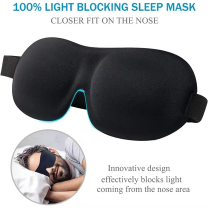 3D Memory Foam Sleep Mask | Soft Light-Blocking Eye Mask for Sleeping, Travel & Relaxation