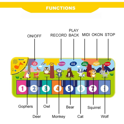 Kids Piano Play Mat | Musical Floor Keyboard for Toddlers