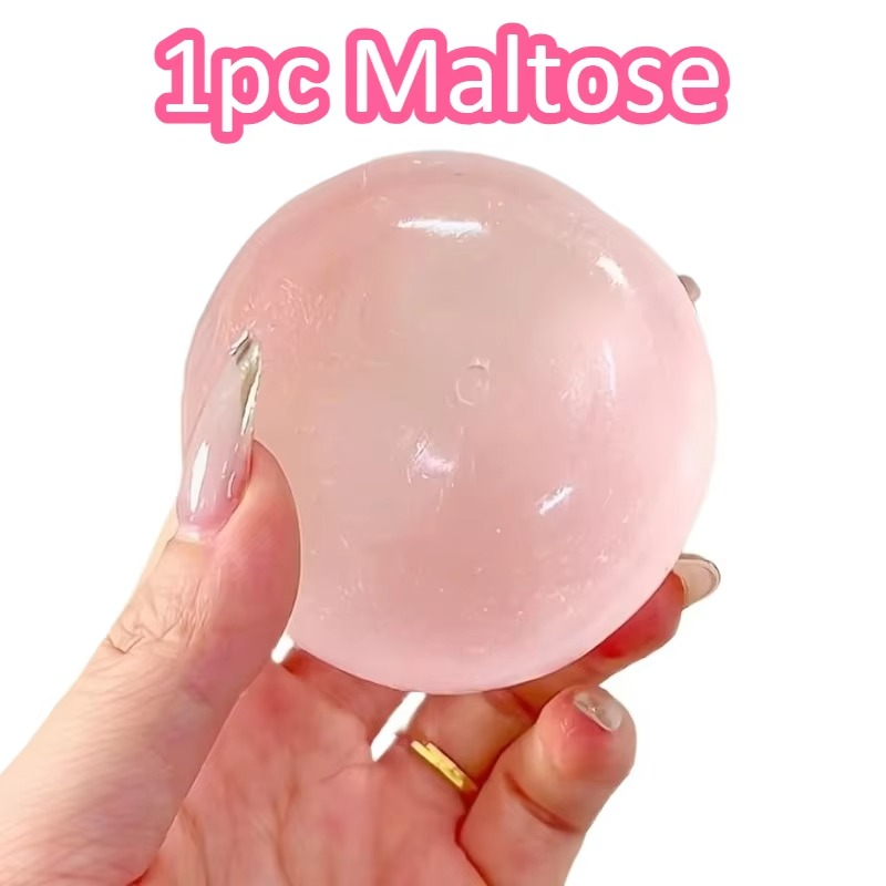 Blue Mochi Squishy Stress Ball – Soft Transparent Quick-Rebound Fidget Toy for Kids & Adults | Sensory Anti-Stress Squeeze Toy