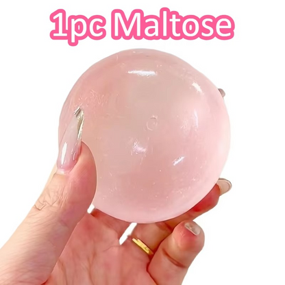 Blue Mochi Squishy Stress Ball – Soft Transparent Quick-Rebound Fidget Toy for Kids & Adults | Sensory Anti-Stress Squeeze Toy