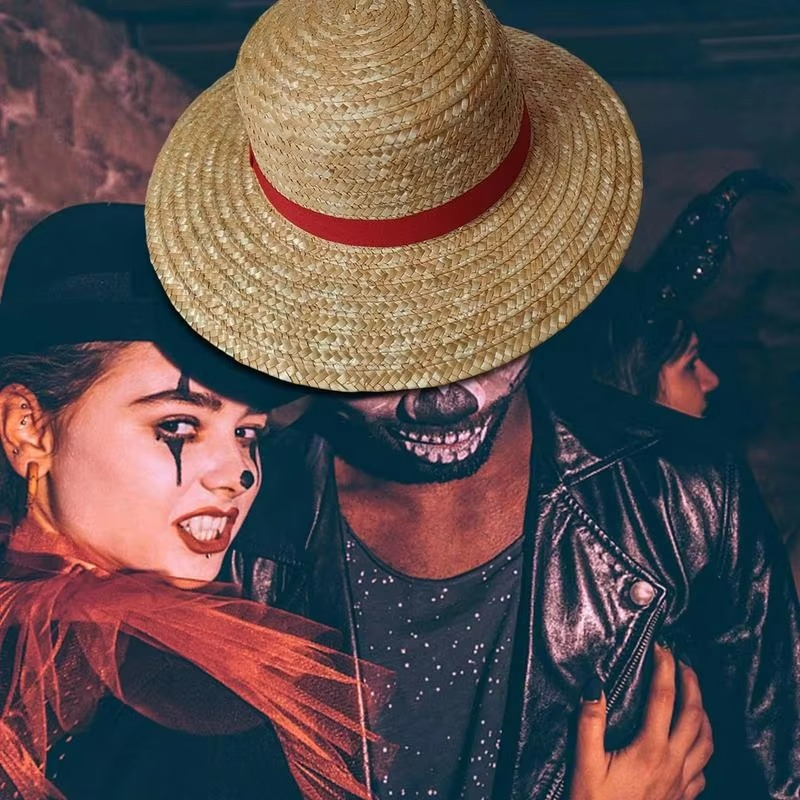 Anime-Inspired Straw Hat | Classic Round Cosplay Hat | Unisex Costume Accessory for Role Play, Parties & Summer Wear