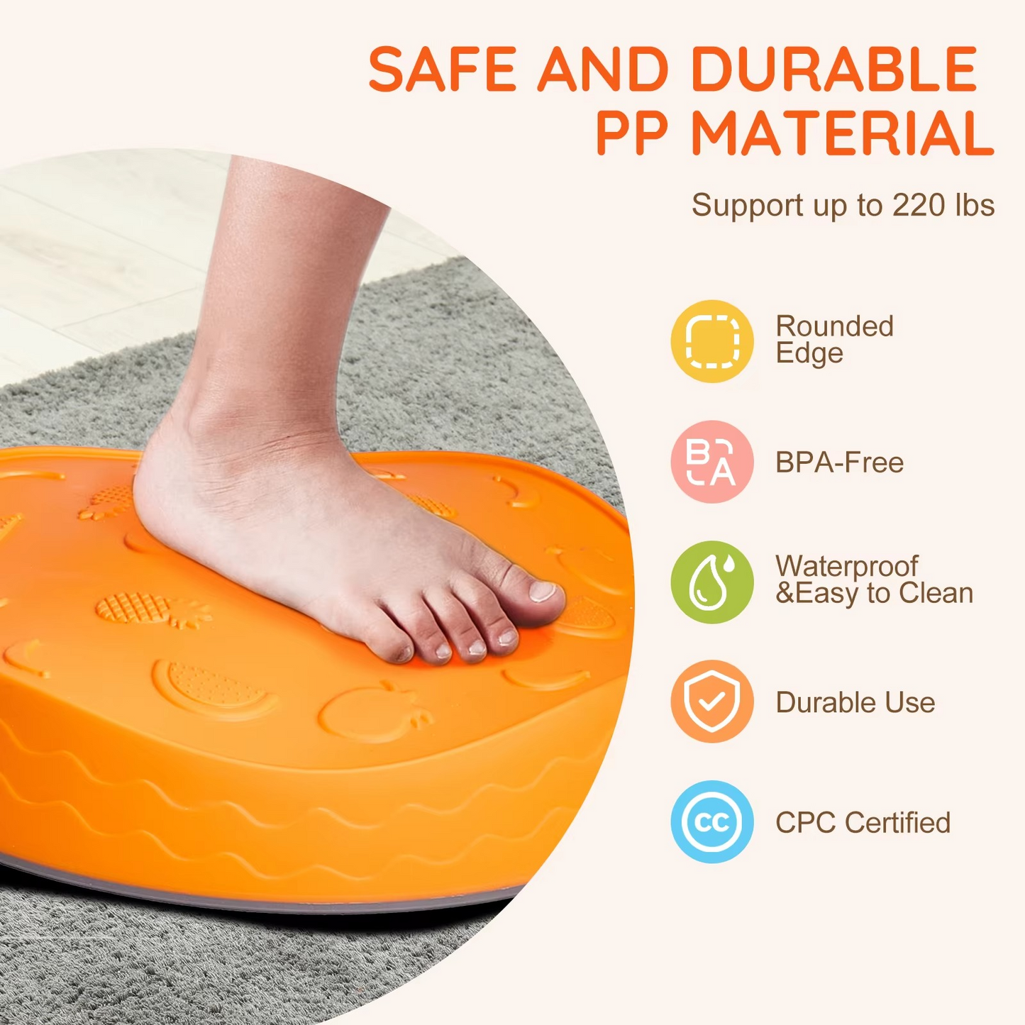 SucceBuy 5PCS Balance Stepping Stones for Kids | Montessori Sensory Balance Toy