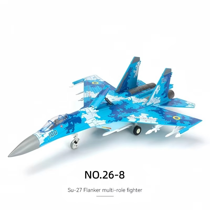 1:72 Sukhoi Su-27 Flanker Fighter Building Blocks – Military Jet Aircraft Model Kit for Kids & Collectors