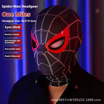 Electronic Spider Hero Mask with Moving Eyes – Remote Control Cosplay Mask for Kids & Adults