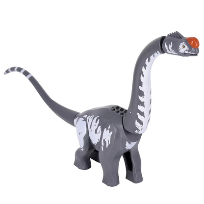 Titanosaurus Dinosaur Building Block Toy | Realistic Soft Rubber Dinosaur Figure with Construction Bricks | Educational STEM Toy for Kids