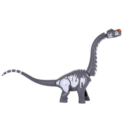 Titanosaurus Dinosaur Building Block Toy | Realistic Soft Rubber Dinosaur Figure with Construction Bricks | Educational STEM Toy for Kids