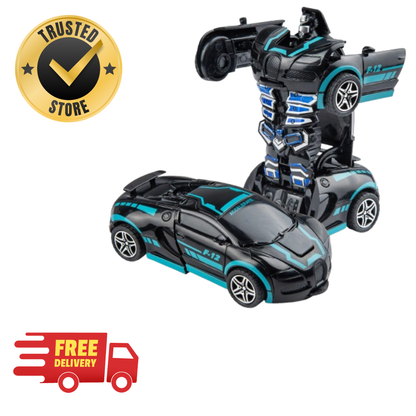 Transformable Robot Sports Car Toy for Kids – No Batteries Required | Educational STEM Model Vehicle Gift