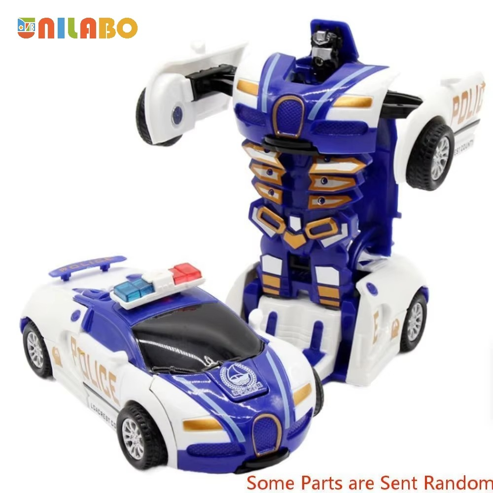 Transformable Robot Sports Car Toy for Kids – No Batteries Required | Educational STEM Model Vehicle Gift