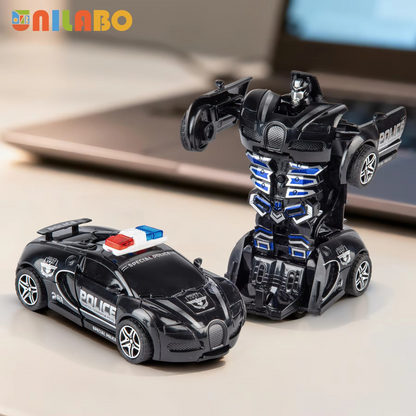 Transformable Robot Sports Car Toy for Kids – No Batteries Required | Educational STEM Model Vehicle Gift
