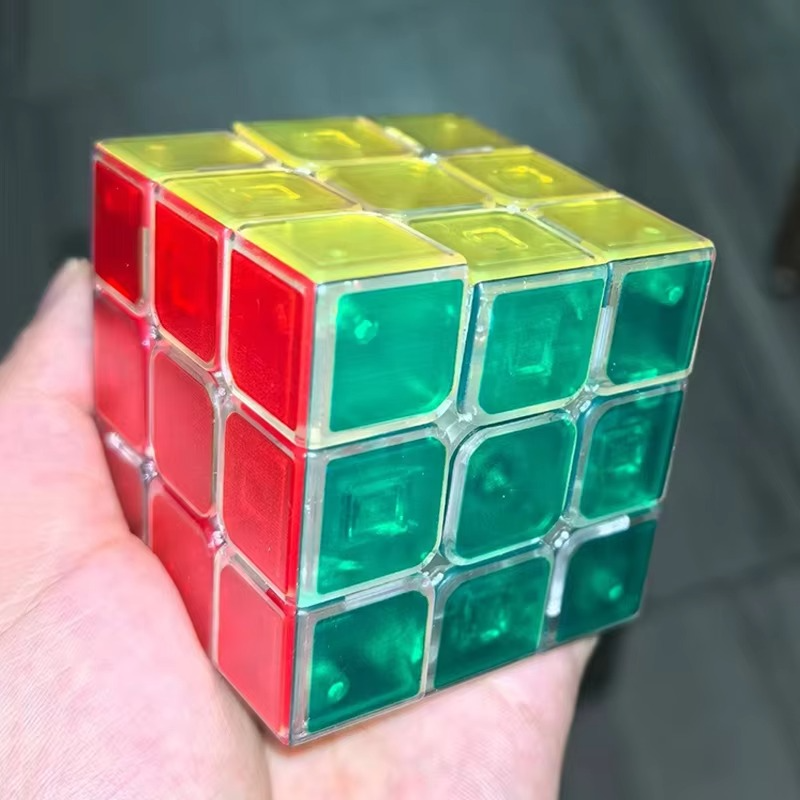 Transparent 3x3 Speed Cube | Smooth Turning Magic Puzzle Cube | Educational Brain Teaser Toy for Kids & Adults