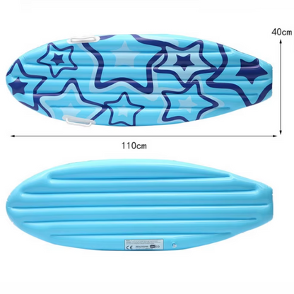 Inflatable Surfboard Beach Toy | Tropical Pool Float & Luau Party Decoration | Summer Beach Party Prop