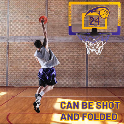 Kids Indoor Wall-Mounted Basketball Hoop Set | No-Drill Mini Basketball Hoop & Ball | Educational Sports Toy for Boys & Girls
