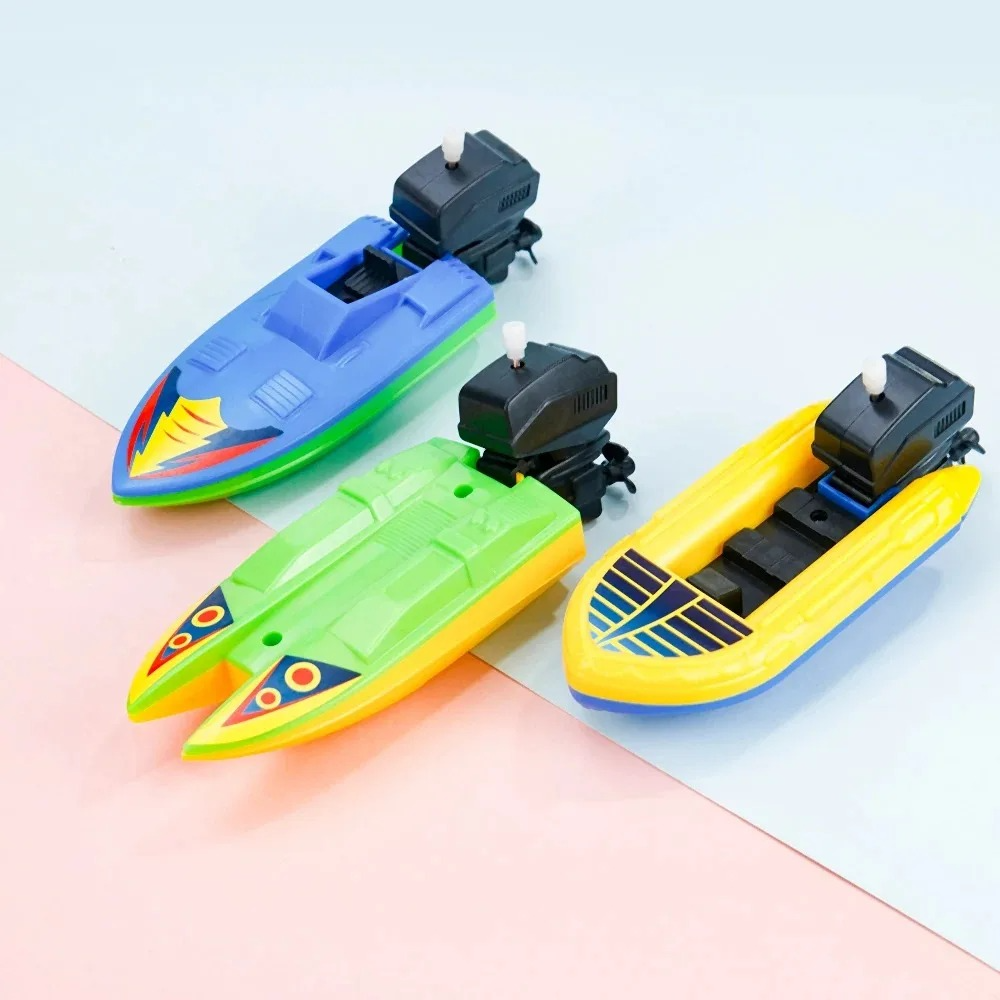 Wind-Up Speed Boat Bath Toy | Floating Clockwork Boat for Kids | Fun Bathtub & Water Play Toy for Boys & Girls