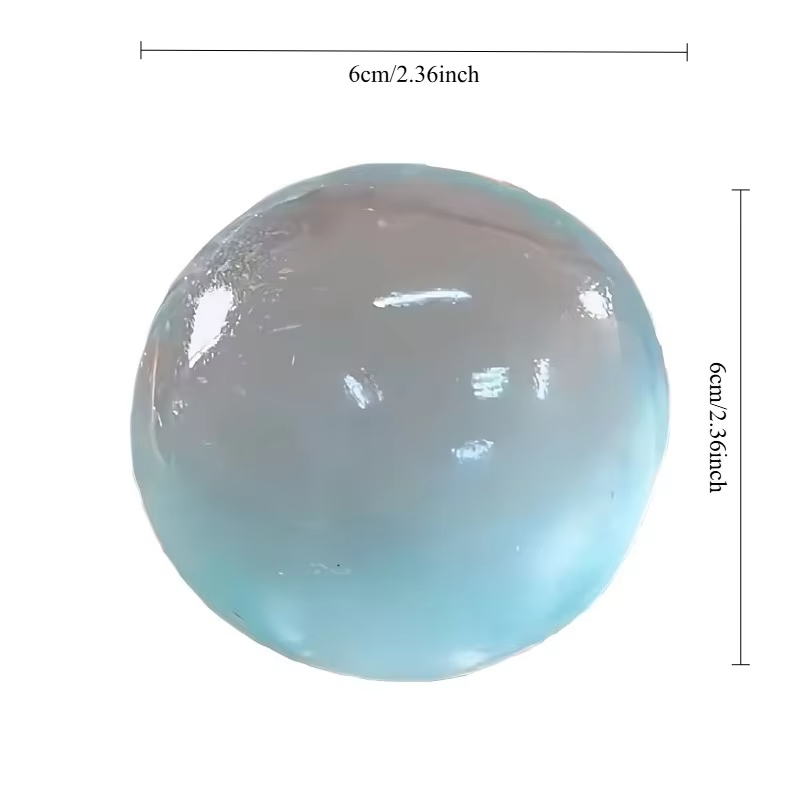 Blue Mochi Squishy Stress Ball – Soft Transparent Quick-Rebound Fidget Toy for Kids & Adults | Sensory Anti-Stress Squeeze Toy