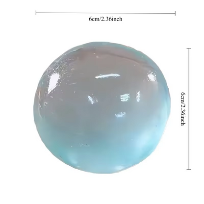 Blue Mochi Squishy Stress Ball – Soft Transparent Quick-Rebound Fidget Toy for Kids & Adults | Sensory Anti-Stress Squeeze Toy