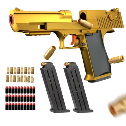 Shell Ejection Foam Dart Blaster Toy – Soft Foam Bullet Pistol for Kids Outdoor Target Games