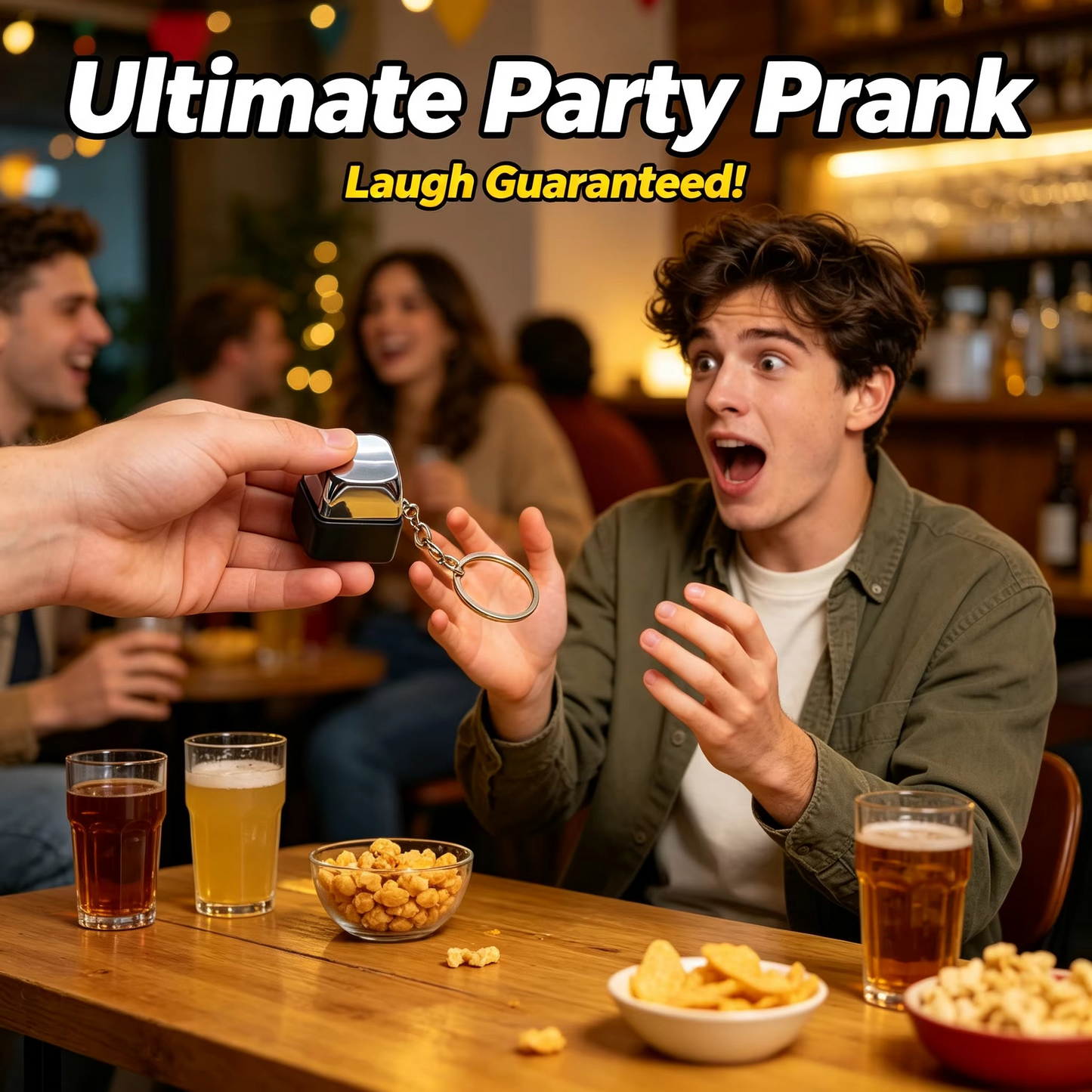 Electric Shock Prank Keychain – Mini Novelty Clicker Joke Gadget & Portable Trick Toy for Adults