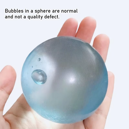 Blue Mochi Squishy Stress Ball – Soft Transparent Quick-Rebound Fidget Toy for Kids & Adults | Sensory Anti-Stress Squeeze Toy