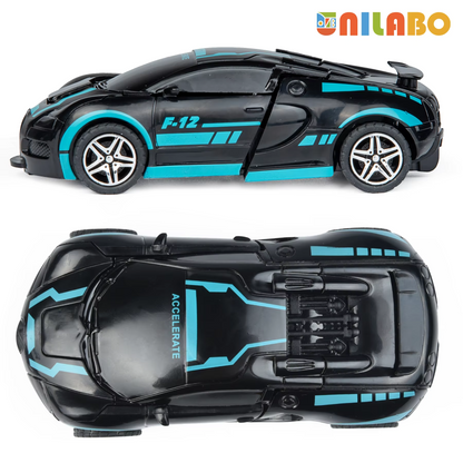 Transformable Robot Sports Car Toy for Kids – No Batteries Required | Educational STEM Model Vehicle Gift