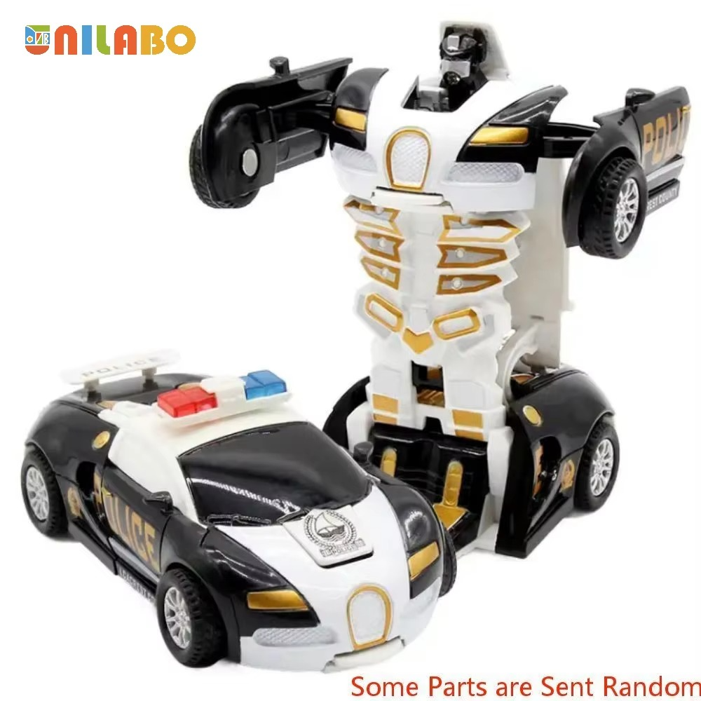 Transformable Robot Sports Car Toy for Kids – No Batteries Required | Educational STEM Model Vehicle Gift